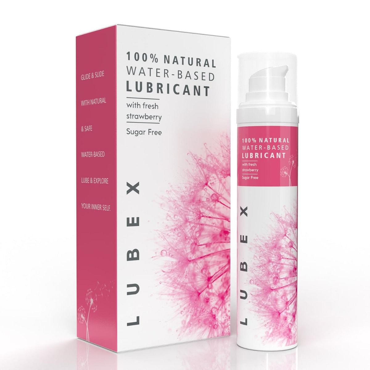 

Lubex 100% Natural Long-Lasting Lubricant (Water-Based) with Organic Aloe Vera Lube for Her, Him & Couples - Natural Strawberry Flavour 50gm