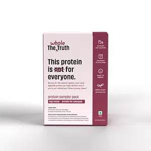 The Whole Truth Protein For Everyone | Beginners Protein Powder | Ragi Cocoa Sample (Pack of 7) | 15g Protein/Pack | Clean, Light & Easy to Digest | No Artifical Flavours (210g)