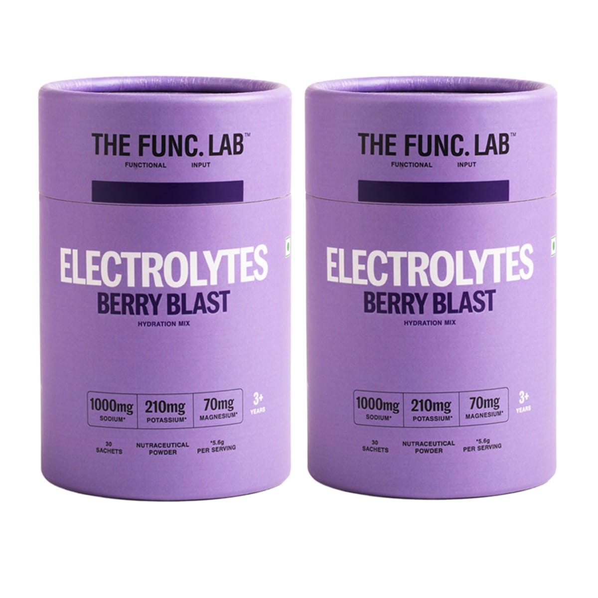 

The Func. Lab Daily Electrolytes - Berry Blast | Pack of 2,30 Sachets Each | Instant Hydration Powder with Sodium, Potassium, Magnesium | Sugar-Fre...