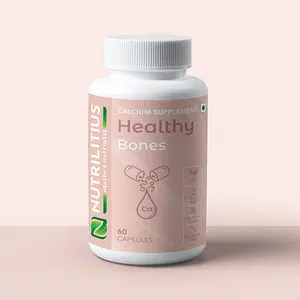 Nutrilitius Calcium Supplement, Healthy Bones, 60 Capsules
