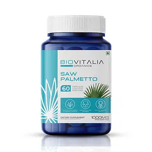 Biovitalia Organics Premium Saw Palmetto Capsules for Prostate Health & Urinary Tract Support - Natural Serenoa Repens Extract 60 Vegan Capsules - Dietary Supplement…