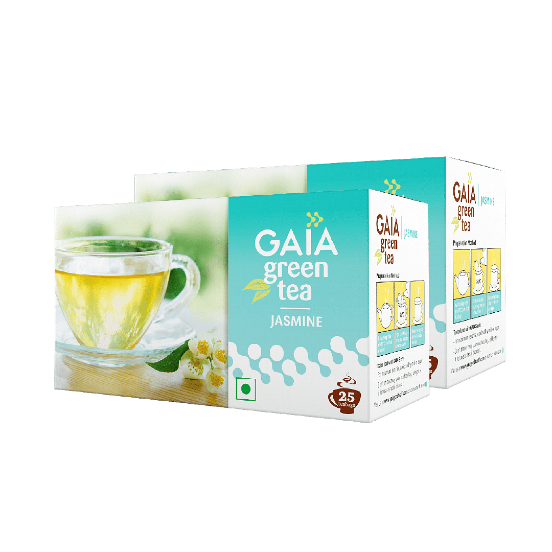 

Gaia Green Tea + Jasmine-25 Tea Bags | Pack of 2