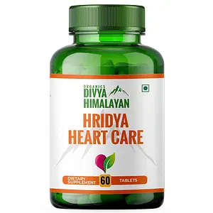 Divya Himalayan Hridya Heart Care with Arjuna, Guggul, Flaxseed, Grapeseed, Garlic & CoQ10