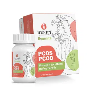 Inaari Ayurvedic Heavy Bleed Regulation Tablets for PCOS / PCOD | Ayush Approved Supplement | Shatavari, Ashoka and 43+ Herbs for Women's Menstrual Health