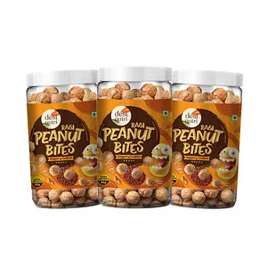 Desi Nutri Peanut Bites Jaggery Coated Pack of 3-80 GMS Each | Ready to Eat Peanut Bites | Peanut Bites Snacks | Rich in Iron & Calcium