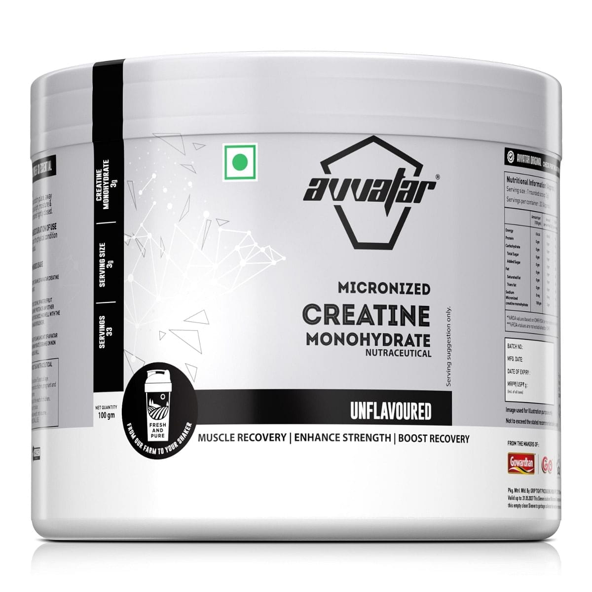 Avvatar Creatine Unflavoured