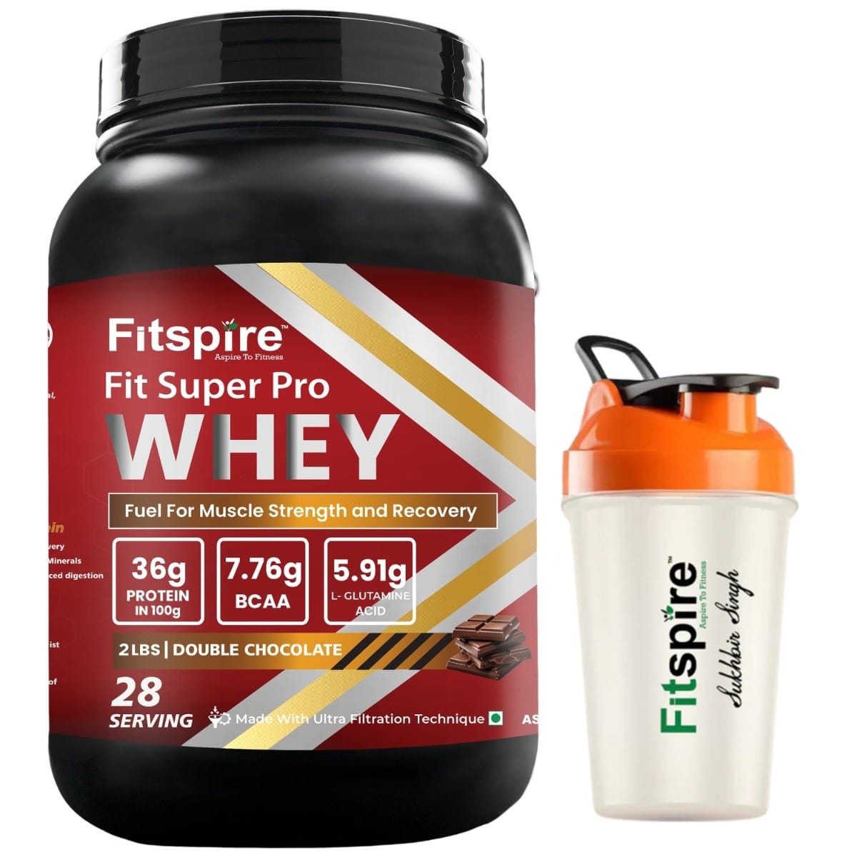 

Fitspire Fit Super Pro Double Chocolate Whey Protein with 400ml Shaker 2 lbs