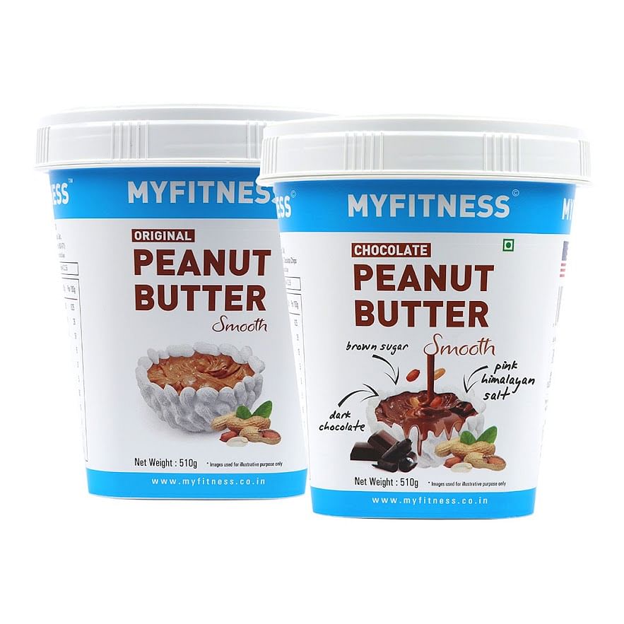 

MYFITNESS Original Peanut Butter Crunchy 510gm and Chocolate Peanut Butter Crunchy 510gm Combo | 21g Protein to Boost Energy | Tasty & Healthy Nut ...