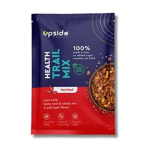 Upside Health Peri Peri Trail Mix (Pack of 1, 100g) | 100% Seeds & Nuts | Diabetes Friendly - Vegan - Gluten Free - All Natural