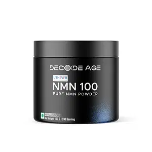 Decode Age Uthever NMN 100 - Premium Pure Sublingual NMN Powder for Enhanced Vitality, Cognitive Boost & Healthy Aging, 100gm Powder