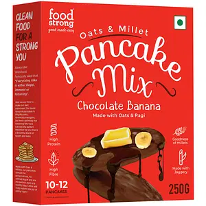 Foodstrong Oats and Millets Chocolate Banana Pancake Mix |250g