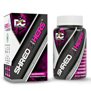DC DOCTOR'S CHOICE Shredz for Hers Shredding Formula for Women with 300mg Acetyl-L-Carnitine, CLA, Green Coffee Bean Extract, Garcinia Cambogia - 30 Tablets