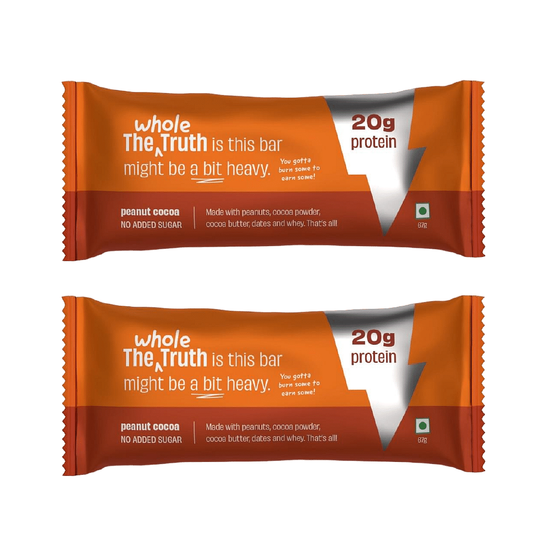 

The Whole Truth - High Protein Peanut Cocoa 20g Protein Bar - 5 Bars x 67g each - No Added Sugar - No Preservatives - No Artificial Flavours - All...