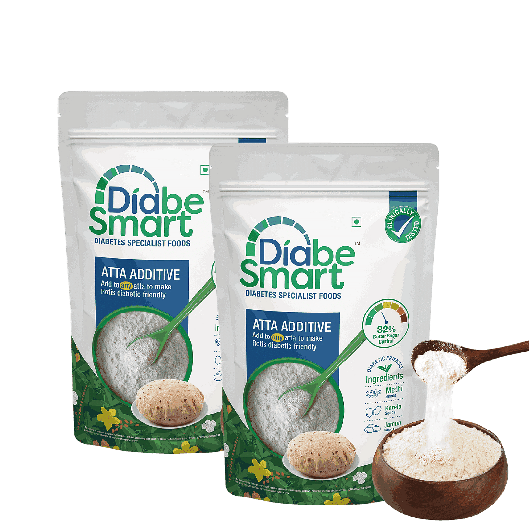 

Diabesmart - Diabetic Atta Additive | Add To Regular Flour For 50% Lower Sugar Spike | Low Gi Flour Additive For Sugar Control | Clinically Tested ...