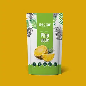 Nectar Superfoods Freeze Dried Pineapple | No Preservatives, No Added Sugar, Healthy Dried Fruit | 100% Natural, Vegan, Gluten Free Snack for Kids and Adults | 20 gram Pouch | Pack of 4