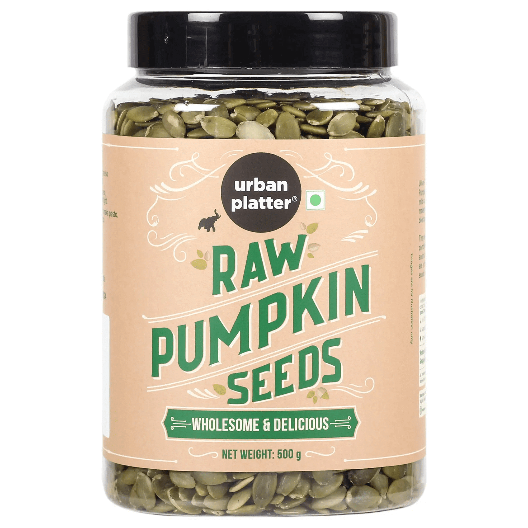 

Urban Platter Raw Pumpkin Seeds, 500g (Use in Salads, Trail Mixes, Baked Goods, Granola Bars, Desserts Keto Diet Friendly Immunity Booster Pepit...