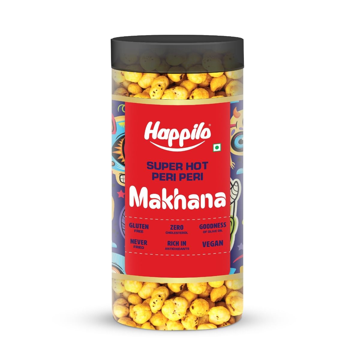 

Happilo Makhana Superhot Peri Peri In Olive Oil Jar 80g
