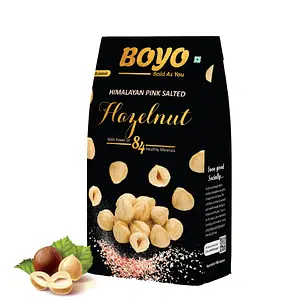 BOYO Roasted Hazelnuts 150g - Himalayan Pink Salted, Zero Oil