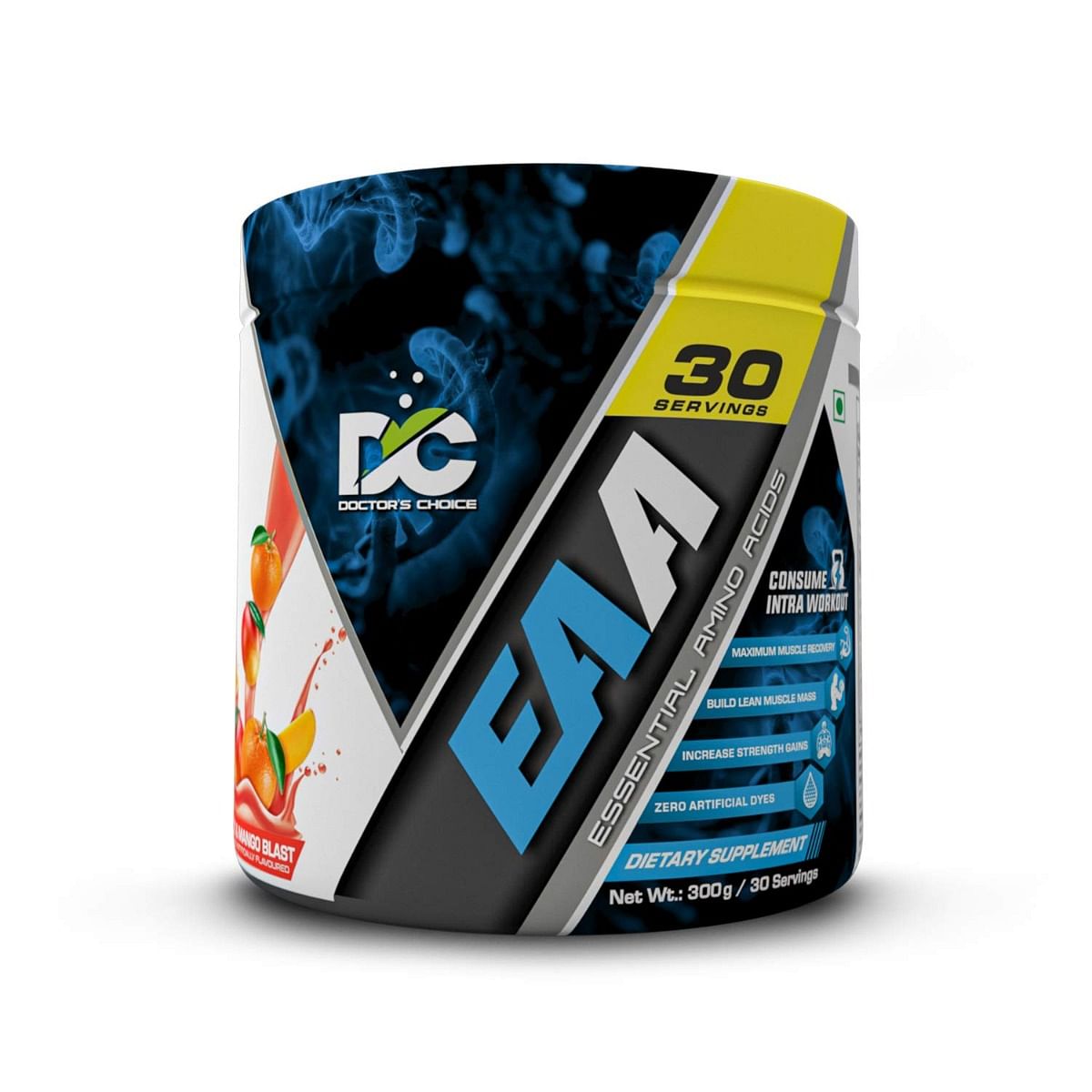 

DC DOCTOR'S CHOICE EAA (Essential Amino Acids) BCAA Powder for Intra/Post Workout, Muscle Recovery,Increase Performance For Men & Women -30 Serving...