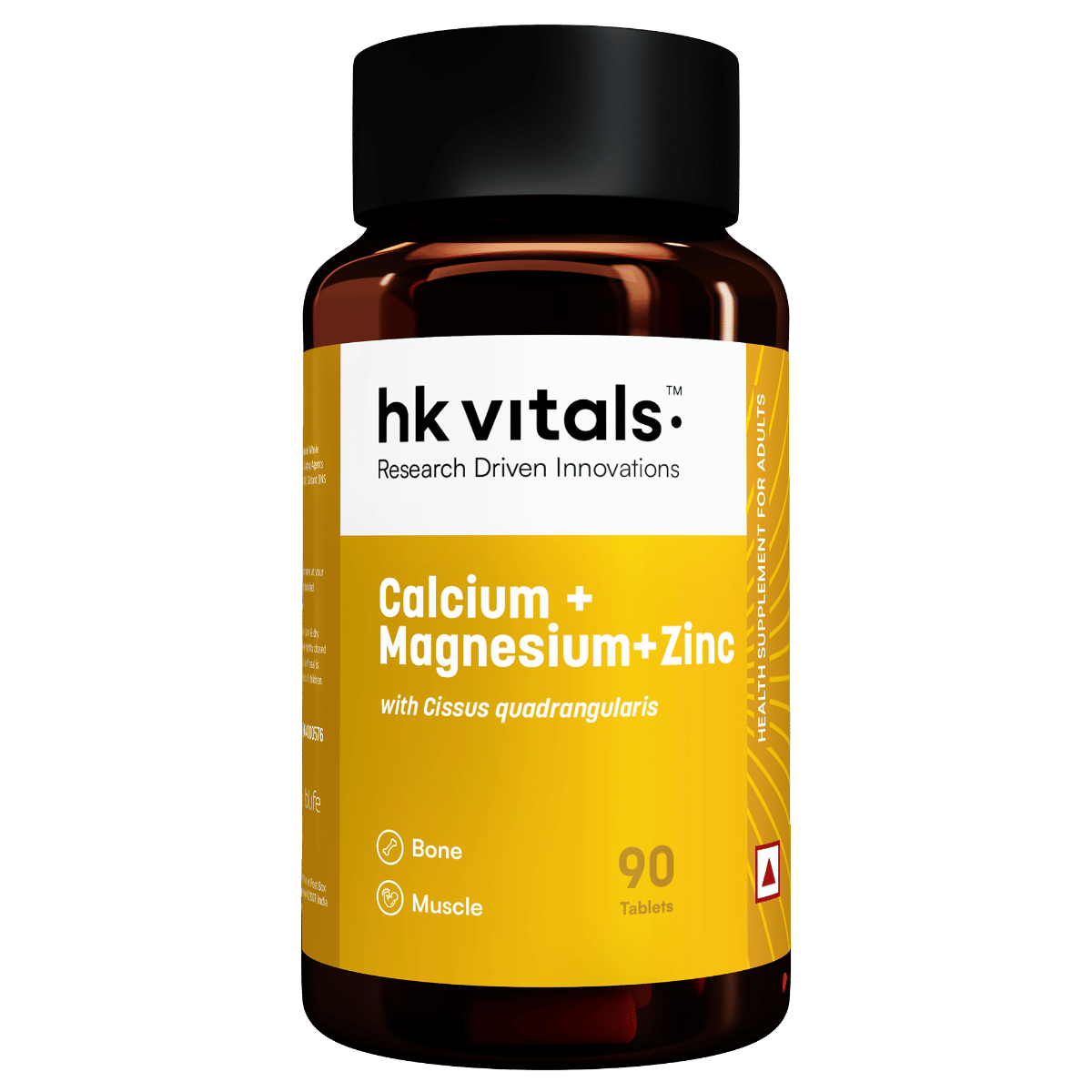 hk vitals Calcium Magnesium & Zinc (90 Tablets) | With Vitamin D3, Calcium Supplement for Women and Men | For Bone Health & Joint Support-image-28