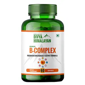 Divya Himalayan Vitamin B Complex Vitamins B12, B1, B2, B3, B5, B6, B7, B9  (60 Capsules)
