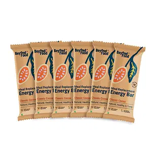 Beyond Food Meal Replacement Energy Bar - Classic Cocoa | Pack Of 6 | 6x50G