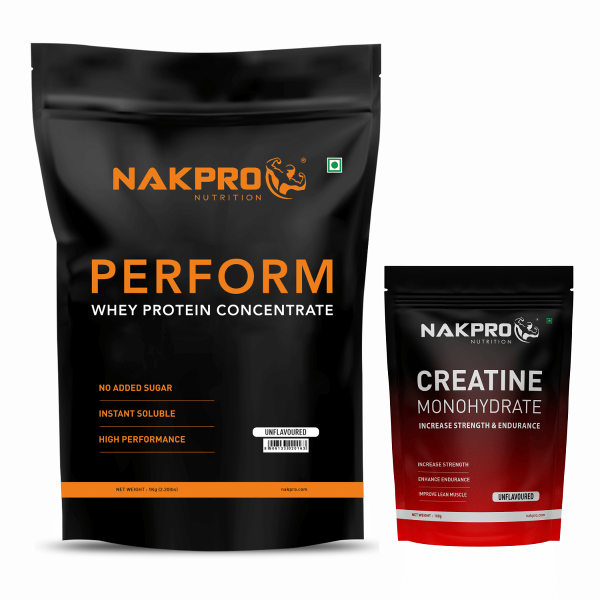 

Nakpro Gold 100% Whey Protein Concentrate, 1 Kg Unflavoured with 100g Creatine - Unflavoured | Easy Mixing, Low Carbs, Easy Digesting Whey Protein ...