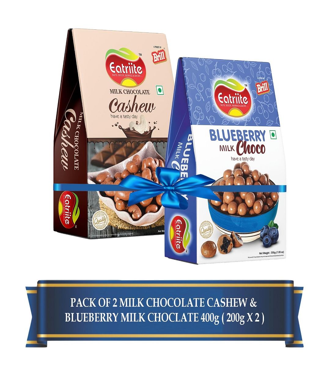 

Eatriite Milk-Chocolate Cashew & Milk-Chocolate Coated Blueberries 400g(200g X2)