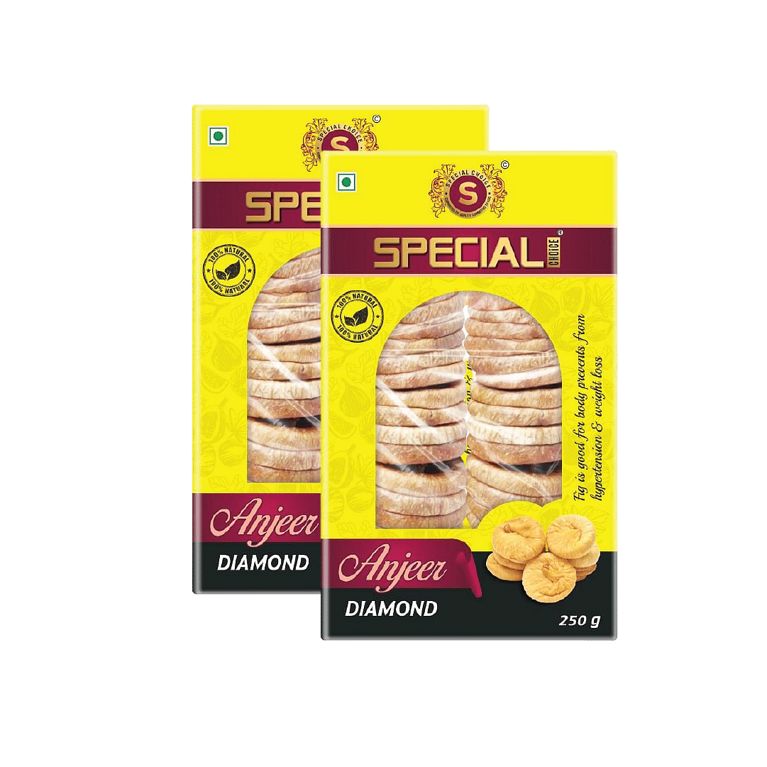 

Special Choice Anjeer (Dry Figs) Diamond Vacuum Pack 250g x 2 | Pack of 2