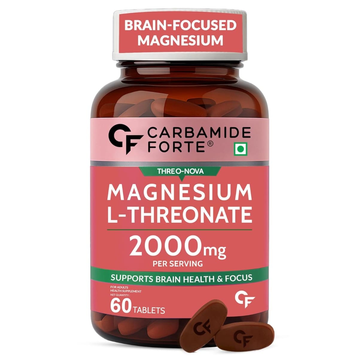 

Carbamide Forte Magnesium Supplement L Threonate 2000mg Per Serving | Magnesium L-Threonate Supplement for Memory, Focus & Better Sleep – 60 Veg Ma...