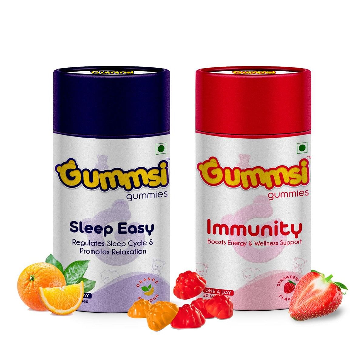 

Gummsi Gummies SleepEasy & Immunity Booster Gummies with Natural Melatonin, Valerian Root, Elderberry, and Vitamin C | Delicious Vegan Chewable gum...