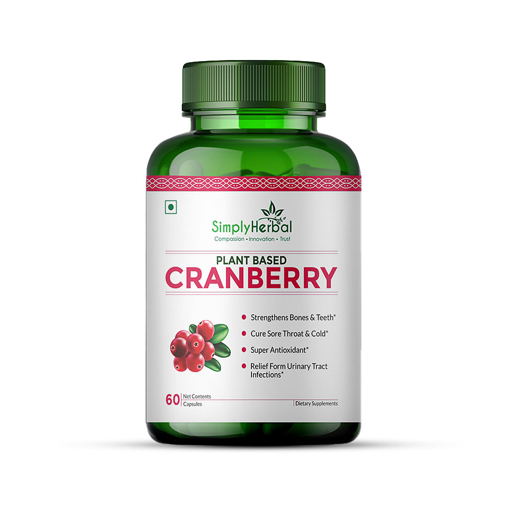 

Simply Herbal D Mannose Cranberry Extract Capsules 800 MG - 60 Capsules