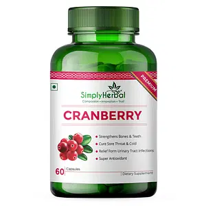 Simply Herbal D Mannose Cranberry Extract Capsules 800 MG  - 60 Capsules