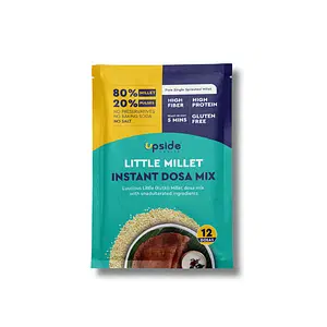 Upside Health Millet Instant Dosa Mix-Sprouted Millet (Pack of 2, 24 Dosas) | Little Millet | High Protein Dosa | Instant Dosa | No Salt - No Preservatives