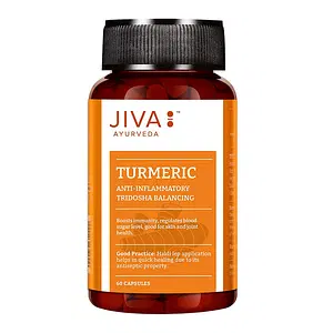 Jiva Ayurveda Turmeric Capsules for Boosts Immunity and Overall Health - 60 Capsules Pack of 1