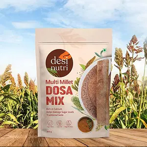 Desi Nutri Multi Millet Dosa Mix Buy 2 Get 1 Free | Millet Dosa Mix | Dosa Batter with Millets | Instant Millet Dosa Mix - 450gms Each | Pack Of 3| Rich in Vitamins and Minerals