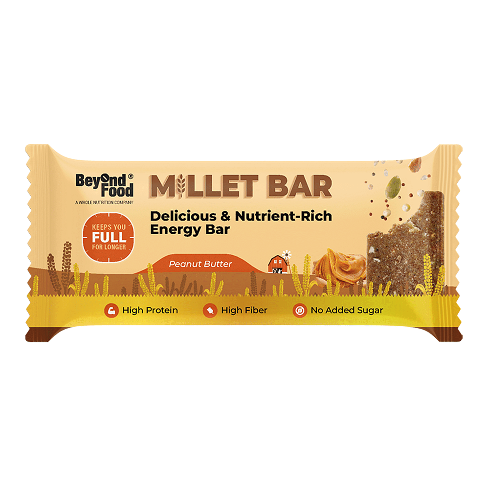 

Beyond Food Millet Bar - Peanut Butter | Pack Of 6 | 6x40G