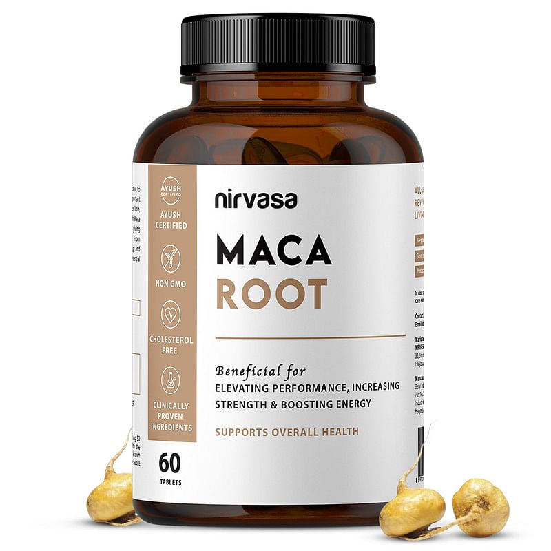 

Nirvasa Maca Root Tablets for Men & Women (800mg) | Cholesterol-Free Maca Root Tablets to Improve Energy, Strength - 60 Tablets Set of 1