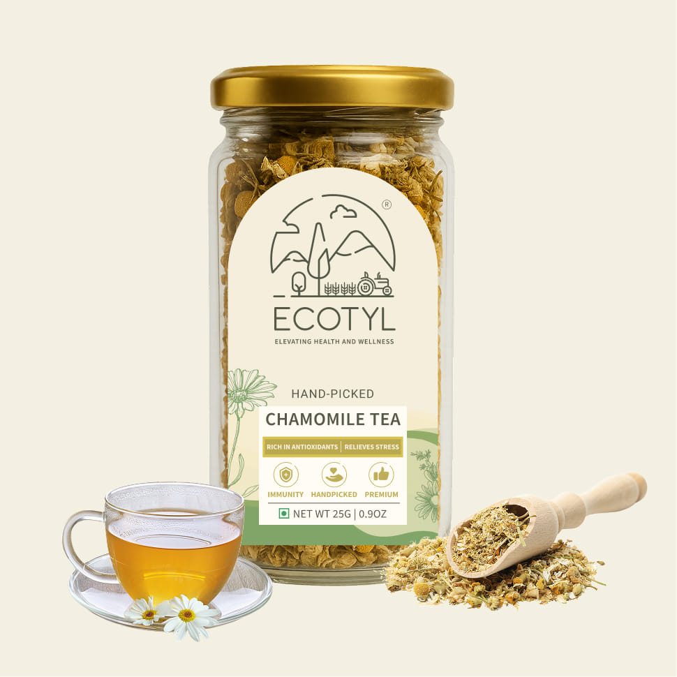 

Ecotyl Chamomile Tea | Calming Herbal Tea | Supports Sleep & Relaxation | 25g