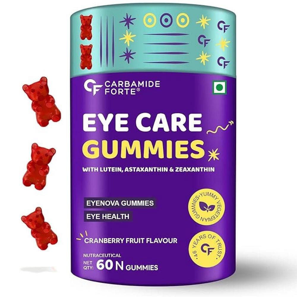 

Carbamide Forte Eye Gummies - Lutein and Zeaxanthin Eye Supplements with Astaxanthin, Veg DHA and Vitamin C for Vision Support & Eye Health - Cranb...