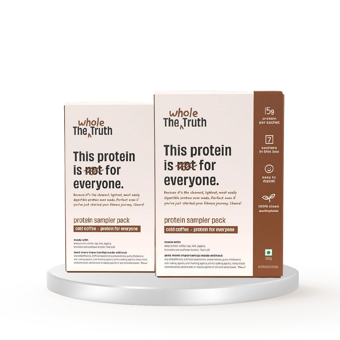

The Whole Truth Protein For Everyone | Beginners Protein Powder | Cold Coffee Sample (Pack of 7) | 15g Protein/Pack | Clean, Light & Easy to Digest...