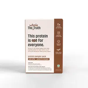 The Whole Truth Protein For Everyone | Beginners Protein Powder | Cold Coffee Sample (Pack of 7) | 15g Protein/Pack | Clean, Light & Easy to Digest | No Artifical Flavours (210g)