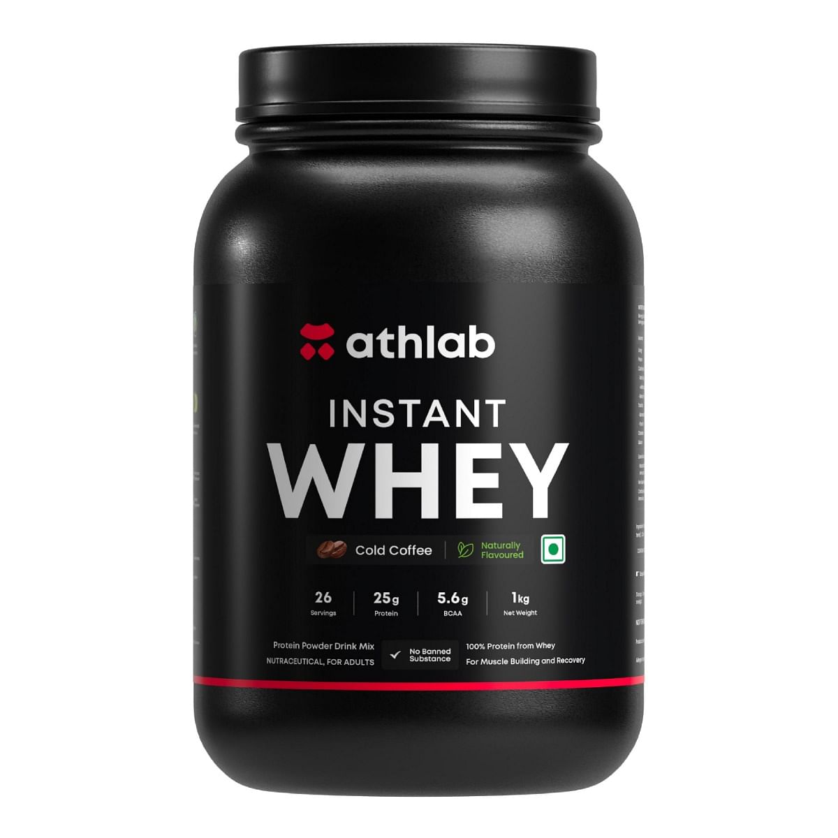 

Athlab Instant Whey Protein, 25g Protein | No Preservatives - Whey Protein Concentrate, Coffee Beans Powder, Monk Fruit Powder & Nothing Else | Nat...