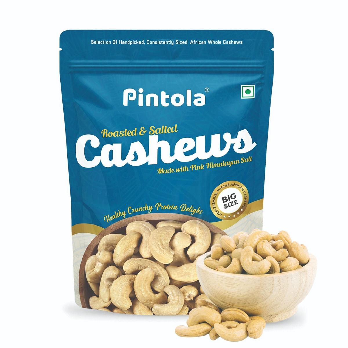 

Pintola Roasted & Salted Cashews 200g| Made With 100% Premium Whole African Cashews | Goodness Of Himalayan Pink Salt | High In Protein | Rich In A...