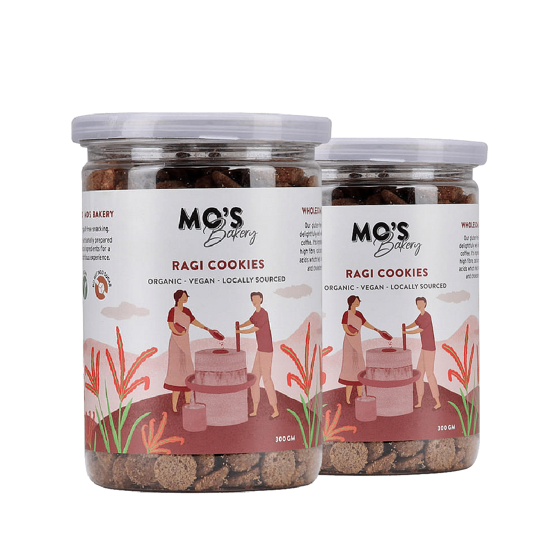 

Mo's Bakery Ragi Cookies - 300g | Pack of 2