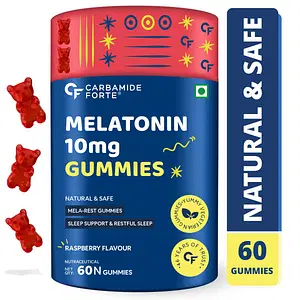 Carbamide Forte Melatonin 10mg Gummies for Better Sleep | Sleep Supplement - 60 Veg Gummies