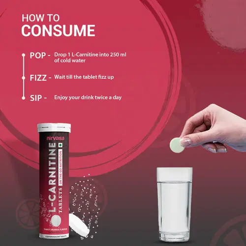 Nirvasa L-Carnitine Effervescent Tablets, For Exercise Improvement and Weight Management, enriched with L-Carnitine 1000 mg per serving, with Tangy Orange Flavour, Vegan, Sugar Free, NON-GMO, 6B (6 X 15 Tablets) Nirvasa L-Carnitine Effervescent Tablets, For Exercise Improvement and Weight Management, enriched with L-Carnitine 1000 mg per serving, with Tangy Orange Flavour, Vegan, Sugar Free, NON-GMO, 6B (6 X 15 Tablets)