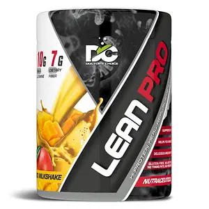 DC DOCTOR'S CHOICE Lean Pro Meal Replacement Shake fusion of 7gm Dietary FIBER | 36gm Protein | 10gm EAAs & Glutamine | 0 Sugar | Weight Management supplement for Men and Women 500g, Yellow, Mango