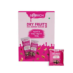 Sorich Organics Mixed Dry Fruits Mini Bars, Pack of 16 x 15gm