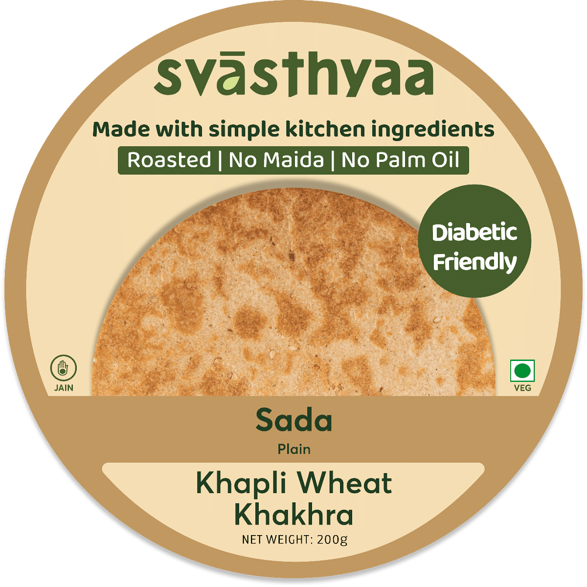 

Svasthyaa Organics Sada Khakra - 200g